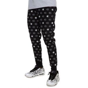 Champion Reverse Weave Jogger-Tossed, C Logo spaced black Men's Medium